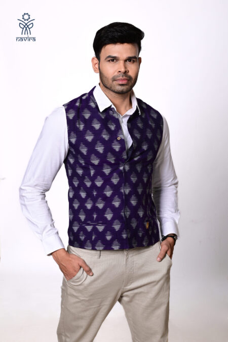 Shahi Ikat Half Jacket