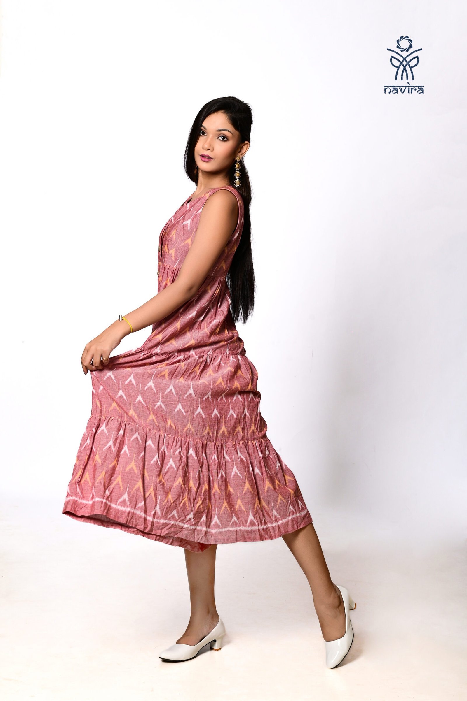 Odisha-handloom-frill-dress | Navira
