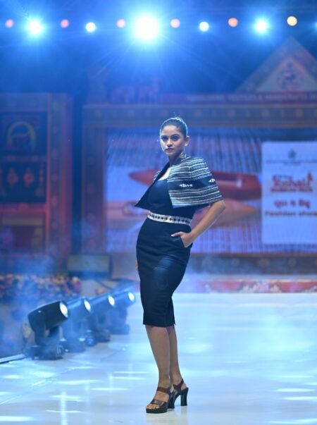 Kotpad Handloom Black Cape Dress