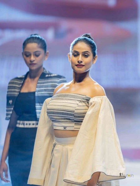 Kotpad Handloom Off White Top with flare sleeve