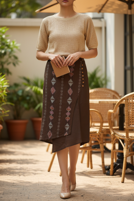 Shankha Motif Skirt
