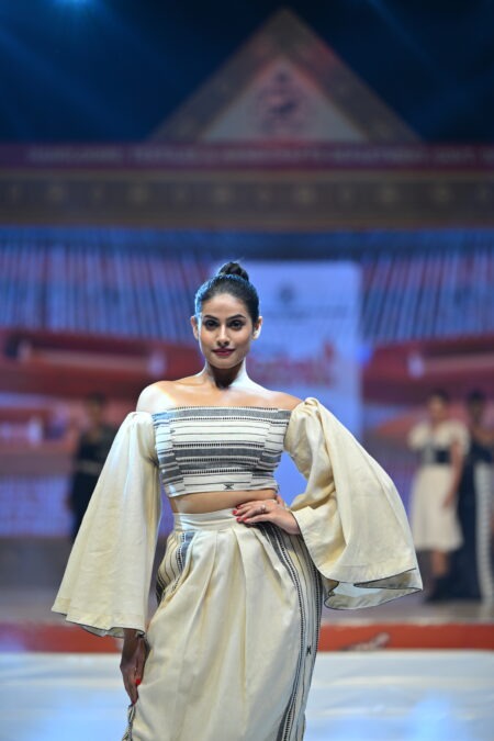 Kotpad Handloom Off White Top with flare sleeve