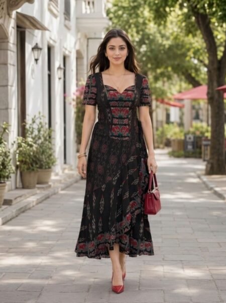 Handloom Wrap Frill Skirt