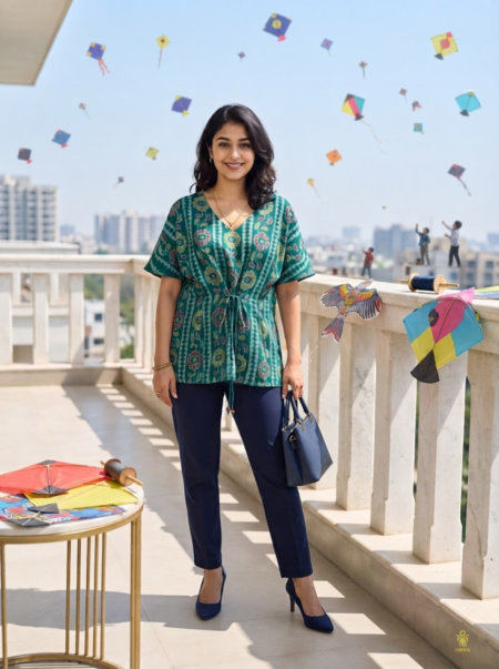 Handloom Pleated Top